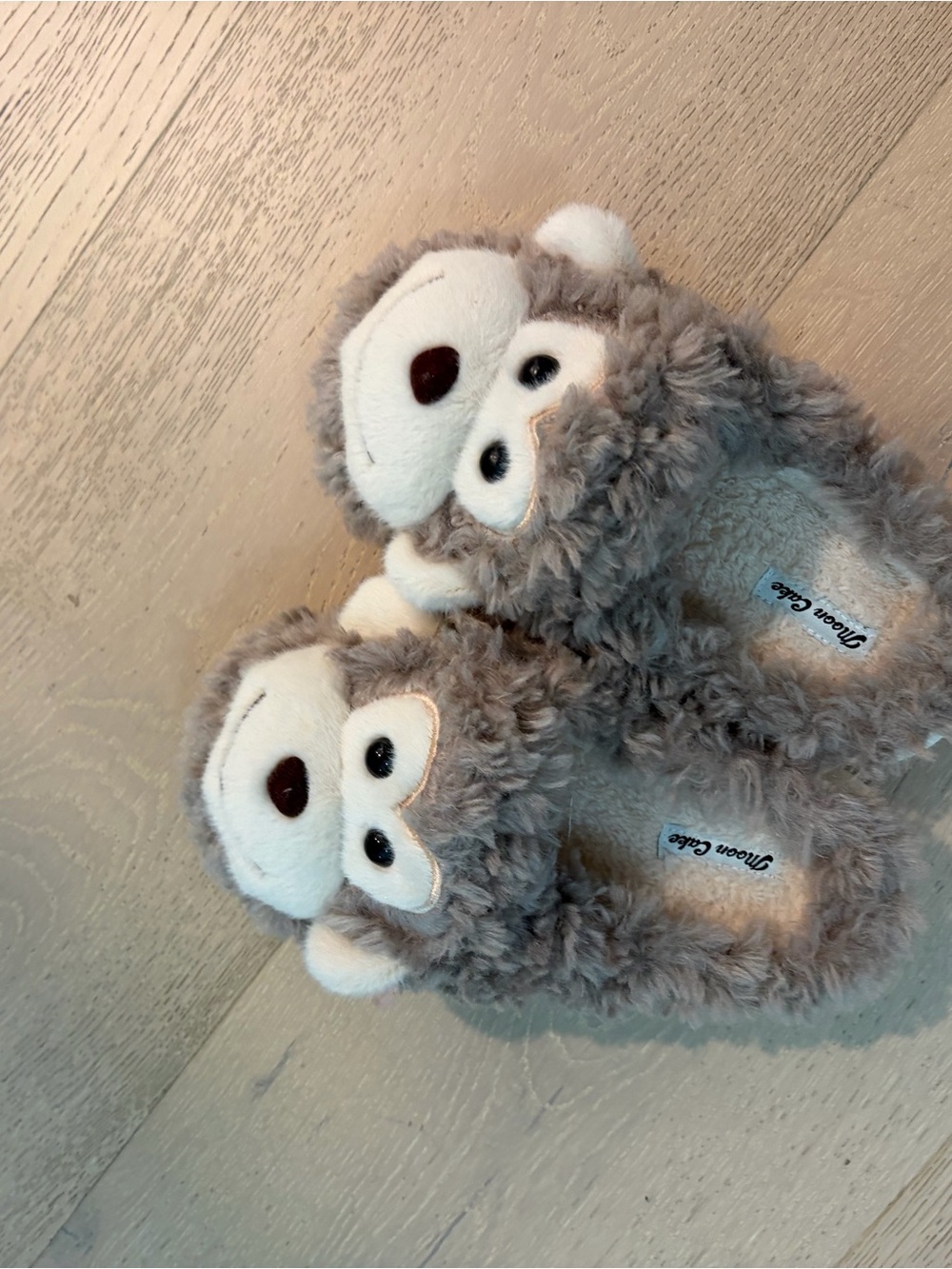 Target Plush Grey Monkey Slippers